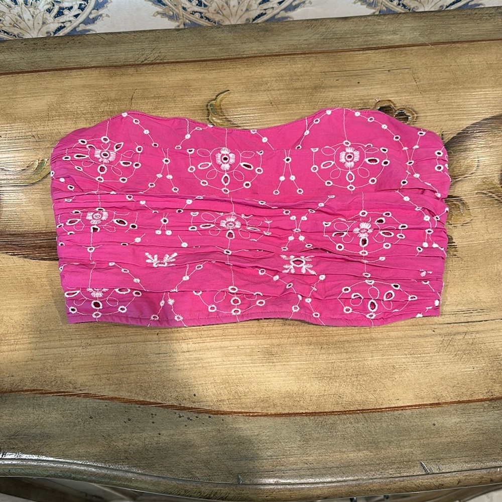 Zara- Pink Eyelet Bustier- L